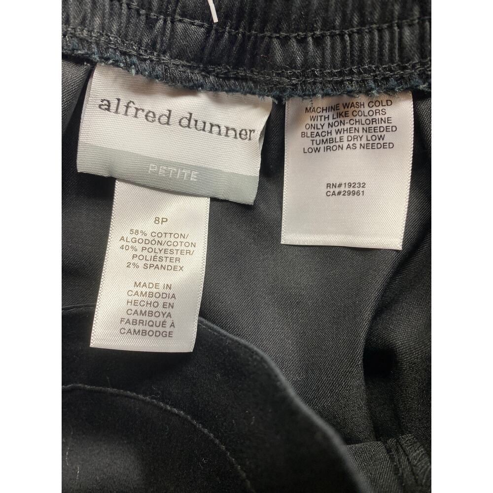 Brand New Alfred Dunner Women's Size 8P Black Classic Fit Dress Pants Trousers - Picture 5 of 5